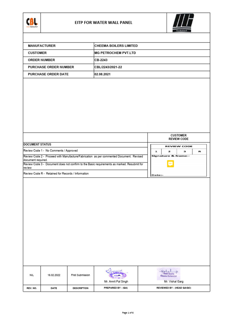 Eitp 02 - Water Wall Panel | PDF | Nondestructive Testing | Welding