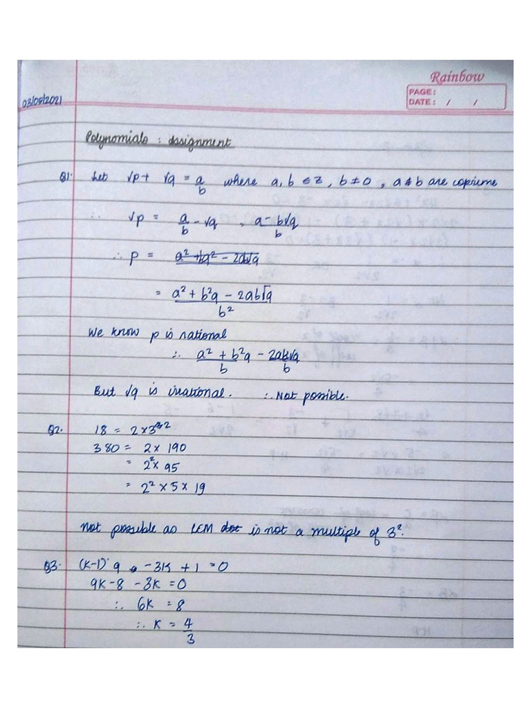 Polynomial Assignment | PDF