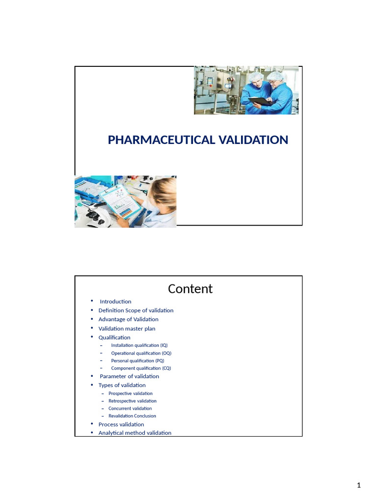 Pharmaceutical Validation Overview | PDF | Verification And Validation ...