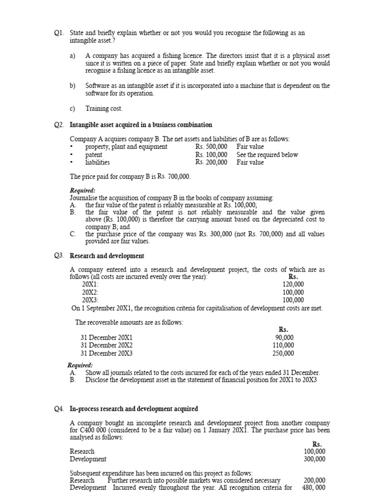 Intangible Assets Accounting Guide | PDF | Fair Value | Intangible Asset