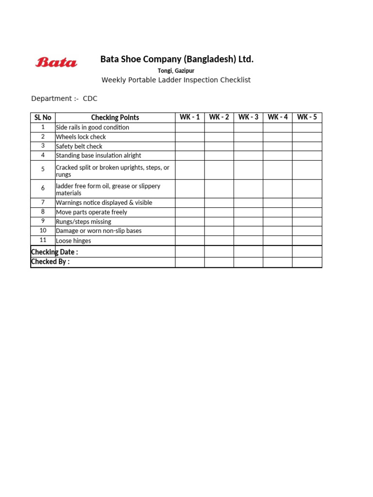 Ladder Checklist | PDF