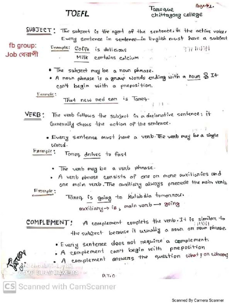 Cliffs Toefle Hand Note-Compressed 1 | PDF