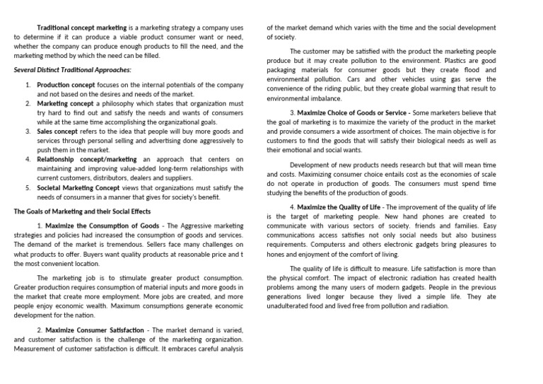 Principles of Marketing LEC 1 | PDF | Marketing | Market (Economics)