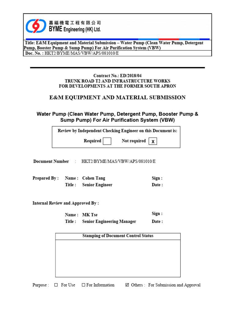 Water Pump Submission for Air Purification | PDF | Electric Motor ...