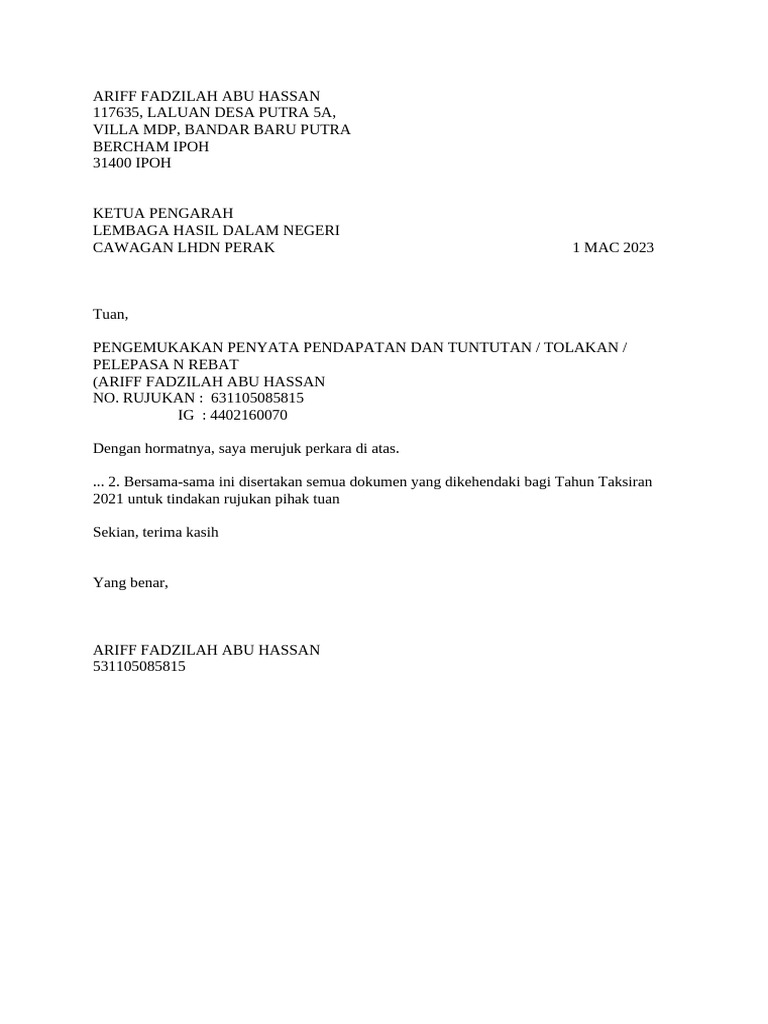 LHDN | PDF