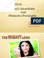 Brand's Identifiable and Distinctive Personality: A Presentation On