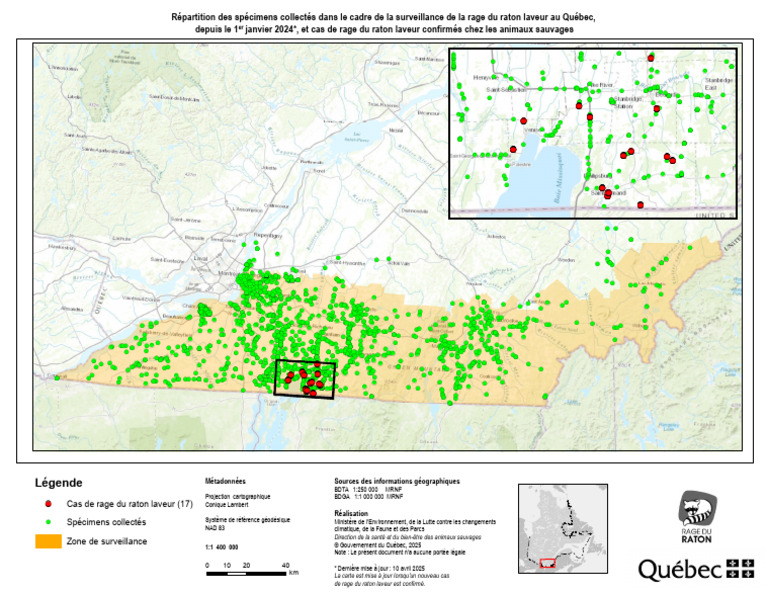 Surveillance de la rage du raton laveur au Québec | PDF | Rage (maladie ...