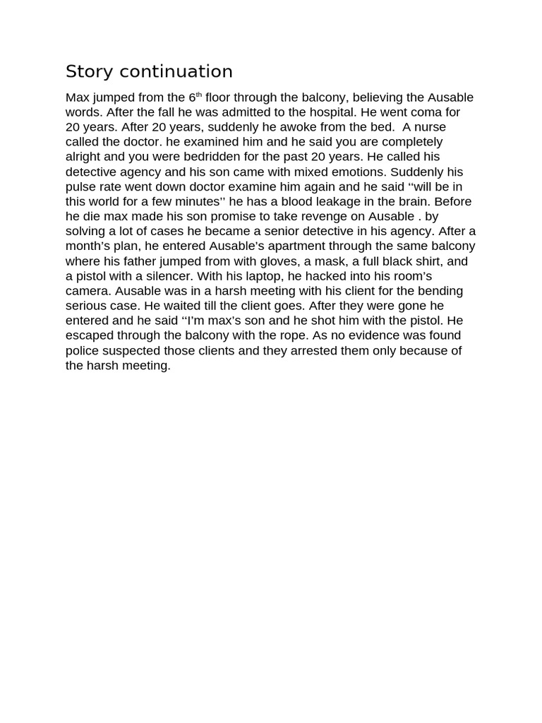 Story Continuation | PDF