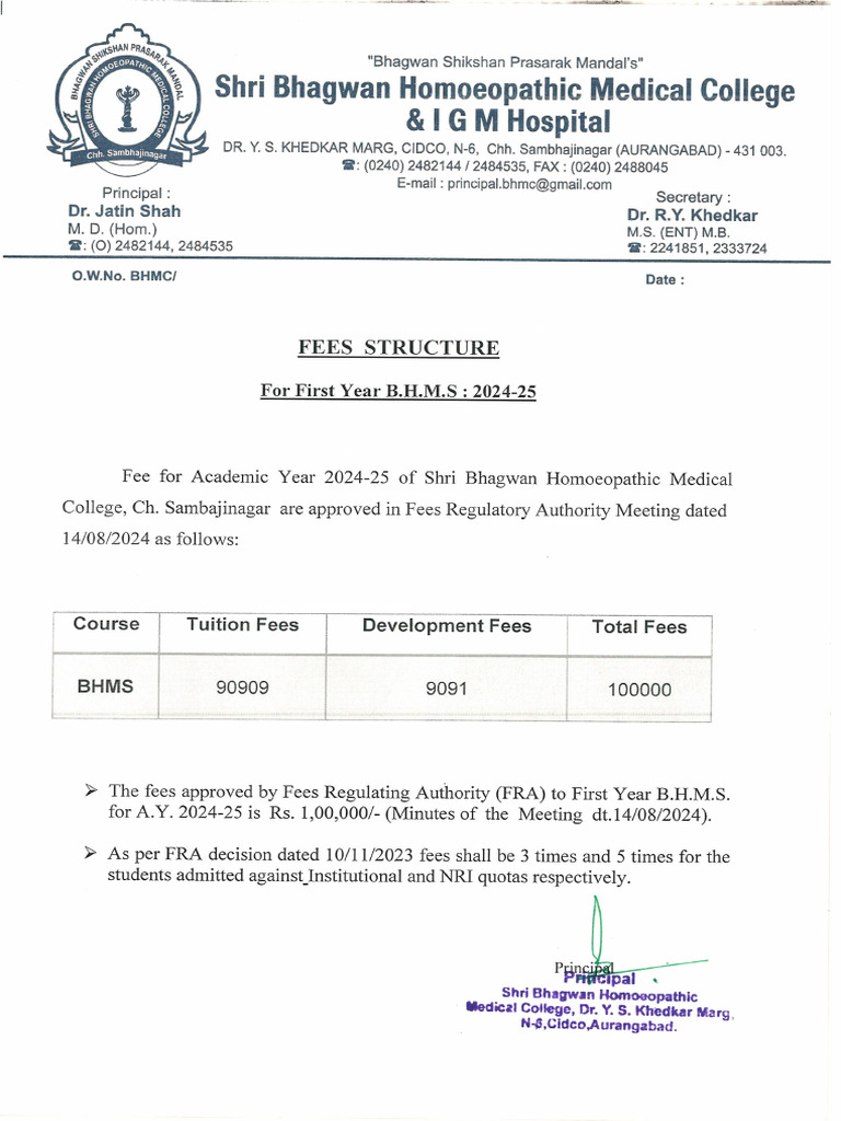 Fees Structure | PDF