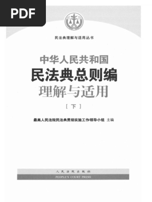 2-民法典总则编理解与适用下| PDF