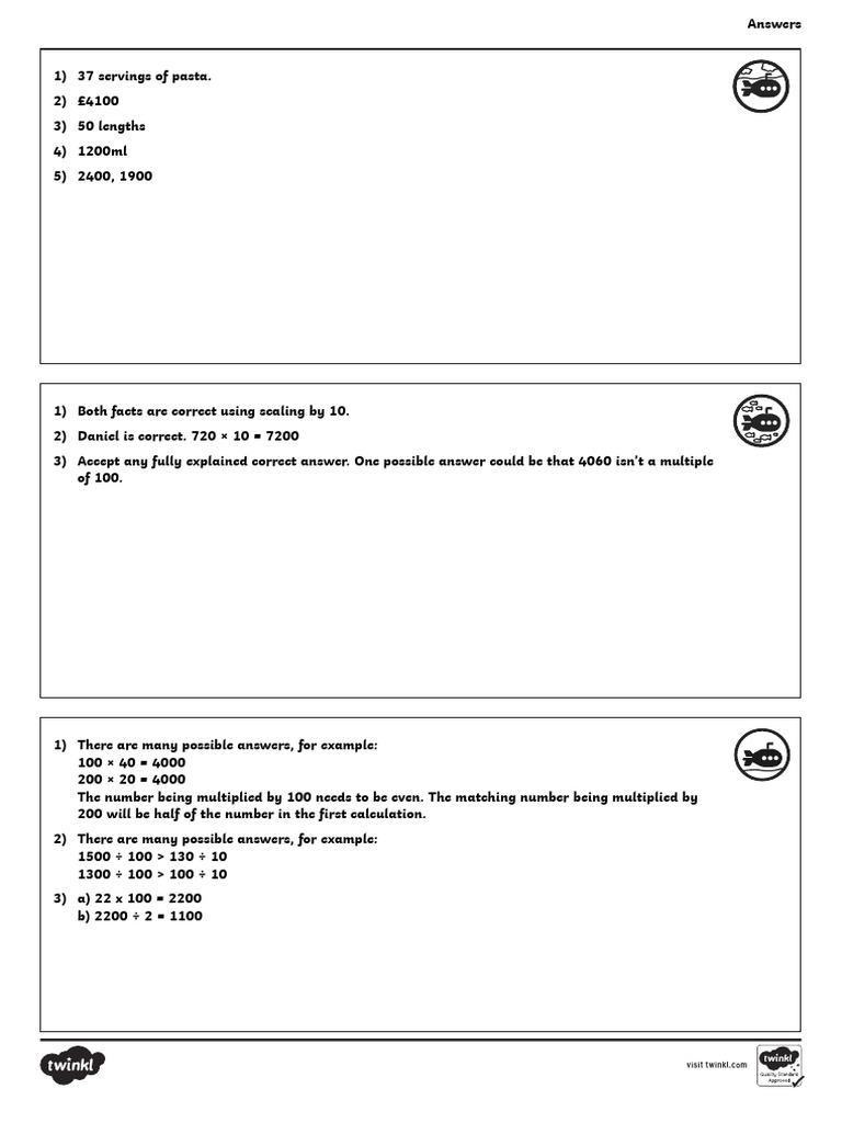 Answers - Representing 1000 | PDF