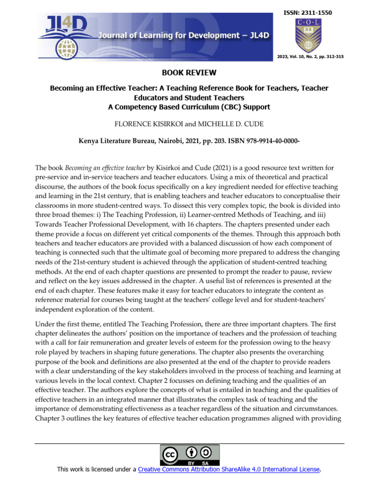 Effective Teaching Strategies Book Review | PDF | Teachers ...