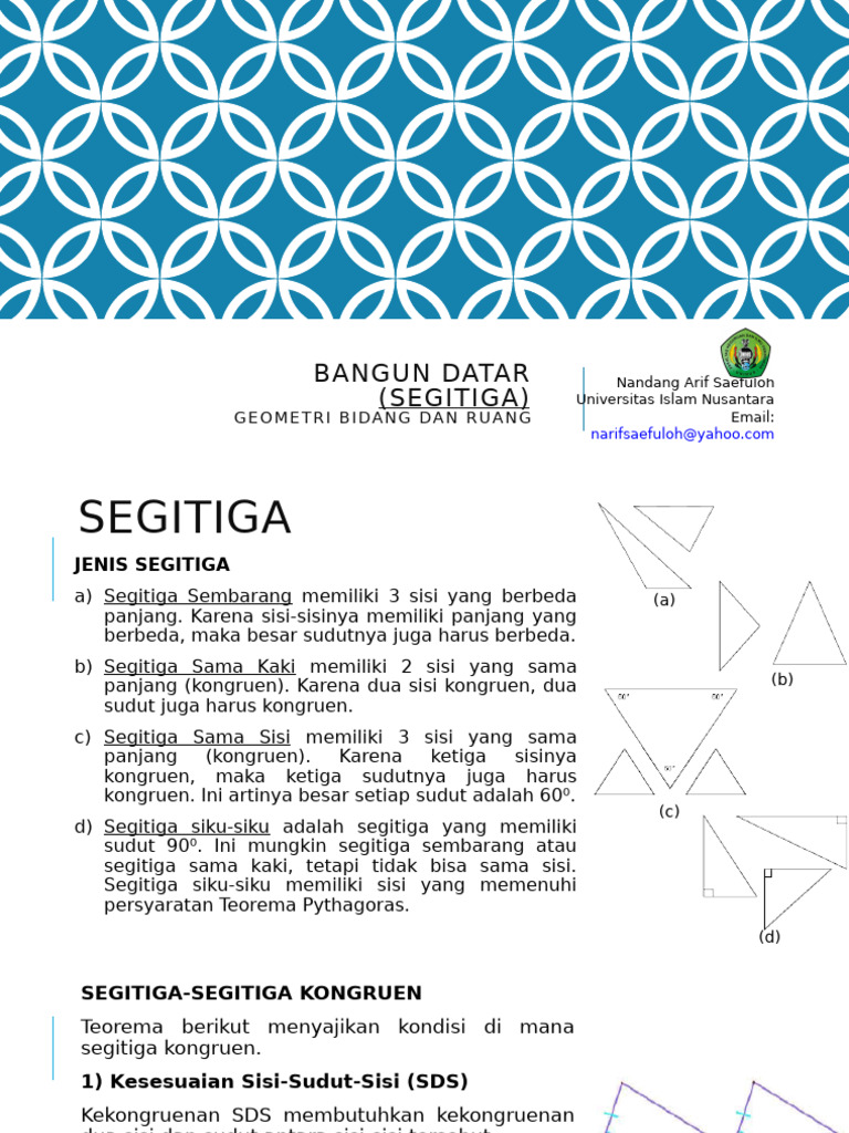 3 Bangun Datar Segitiga | PDF