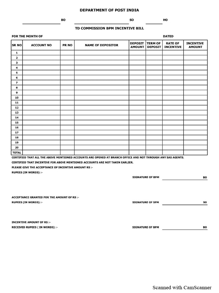 TD Commission Bill 2 | PDF