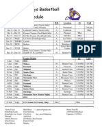 MV Basketball Boys 20102011 Schedule B