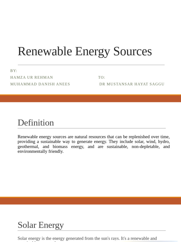 Renewable Energy Sources | PDF | Solar Power | Solar Energy