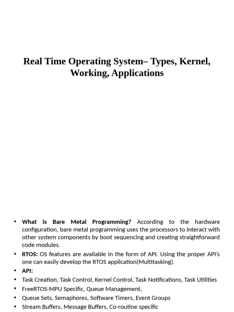 Types of Real-Time Operating Systems | PDF | Operating System ...