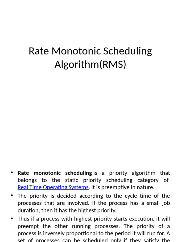 Rate Monotonic Scheduling Overview | PDF | Computer Engineering | Computing