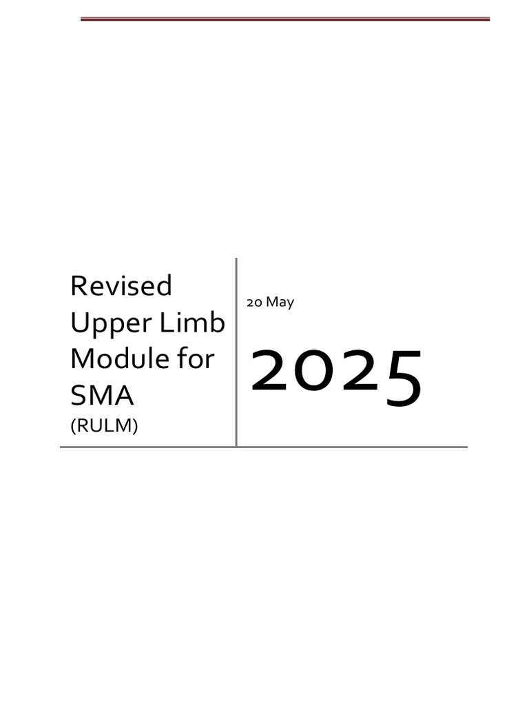 Revised Upper Limb Module for SMA 2025 | PDF | Anatomical Terms Of ...