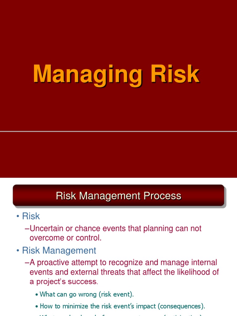 Risk Management | PDF | Risk Management | Risk