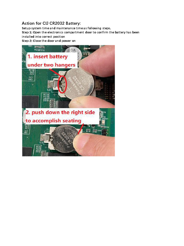 CIJ CR2032 Battery Setup Guide | PDF