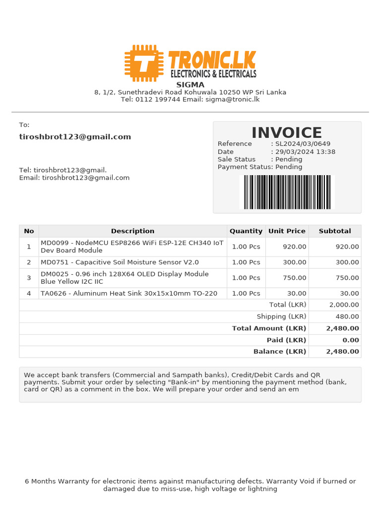 Invoice SL2024 03 0649 | PDF