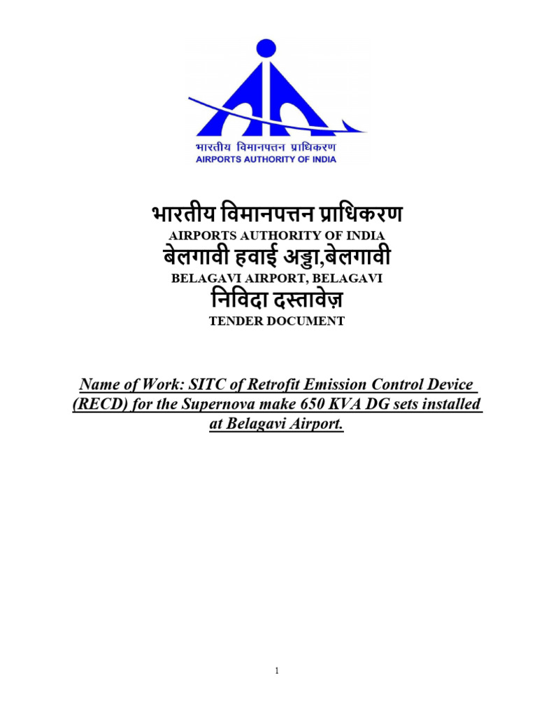 Tender | PDF | Specification (Technical Standard) | Money