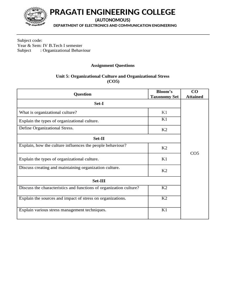 R20 OB Assignment 5 | PDF