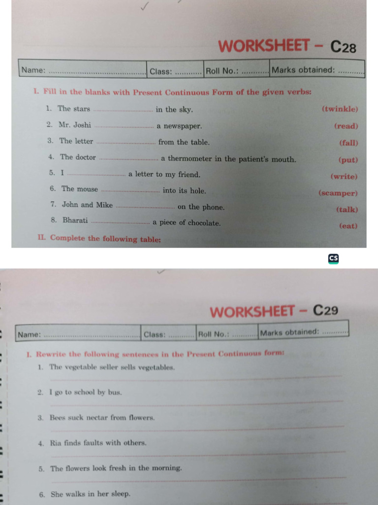 Present Continuous | PDF