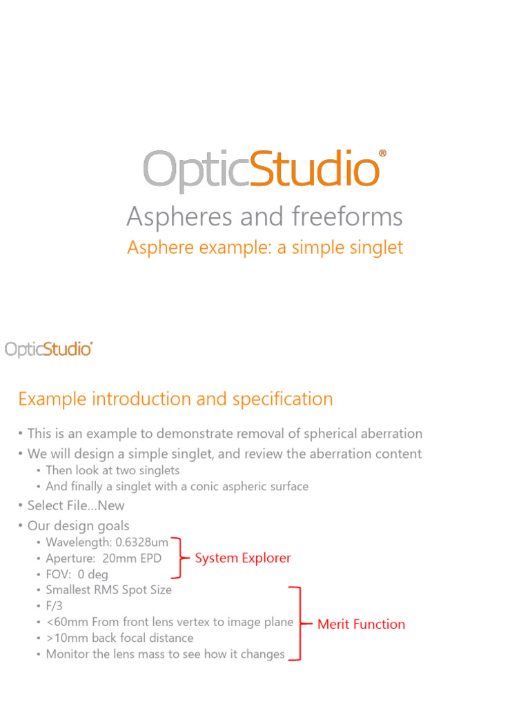 Aspheric Lens Design Techniques | PDF | Optics | Light