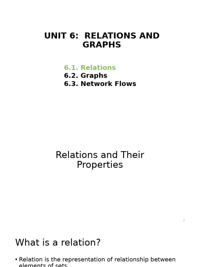 Chapter 6 Part 1 Relations | PDF | Set (Mathematics) | Vertex (Graph ...