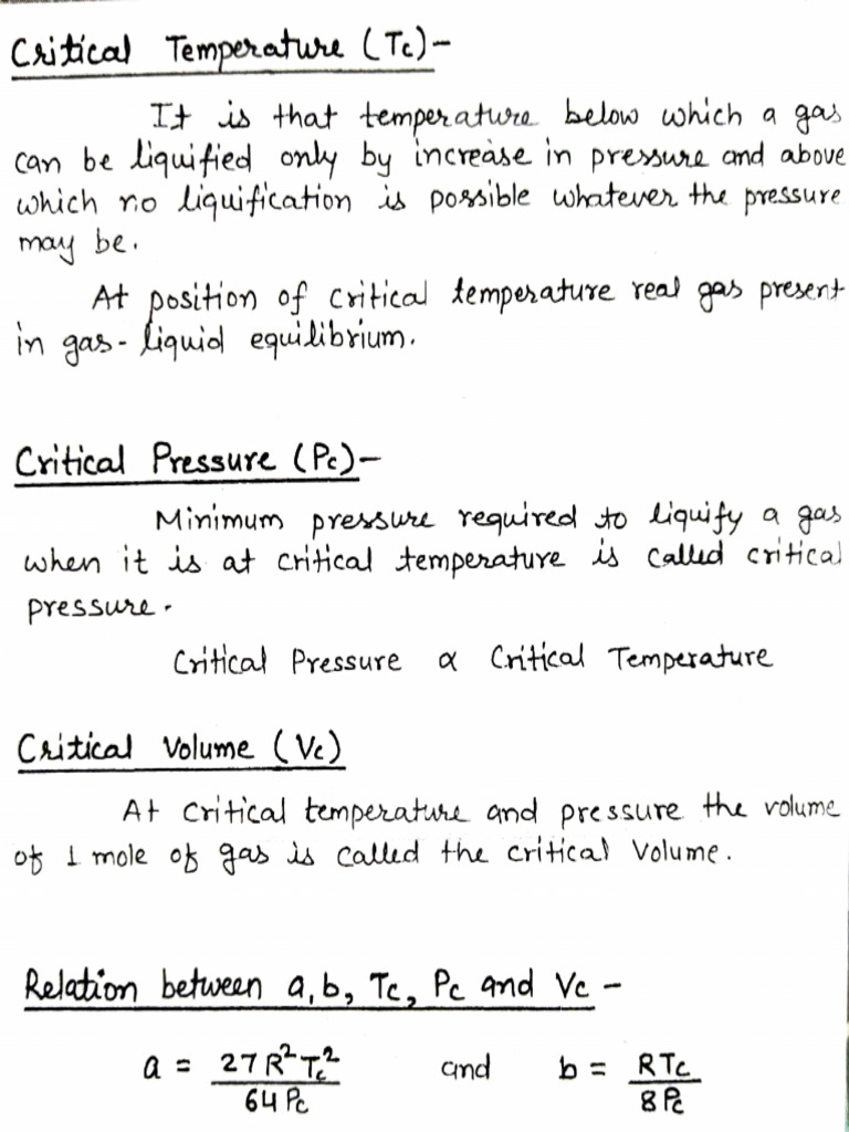 Understanding Critical Temperature and Pressure | PDF