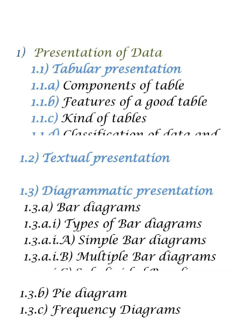 4.presentation of Data | PDF