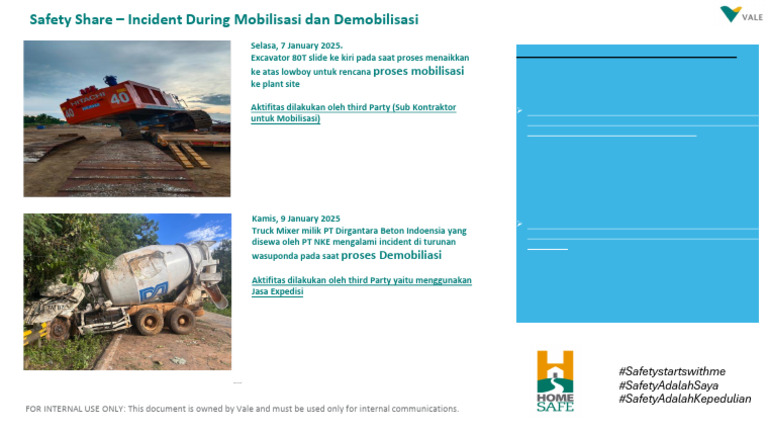 Safety Share - Incident During Mob Demob | PDF