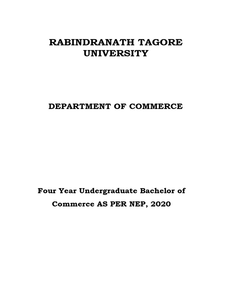 Bachelor of Commerce Course Structure | PDF | Supply (Economics ...