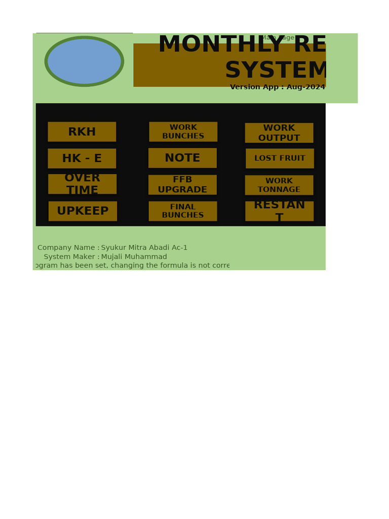 Monthly Report System Agustus-24 | PDF