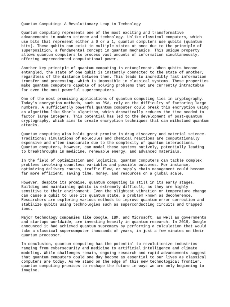 Quantum Computing Certification Overview | PDF | Quantum Computing ...