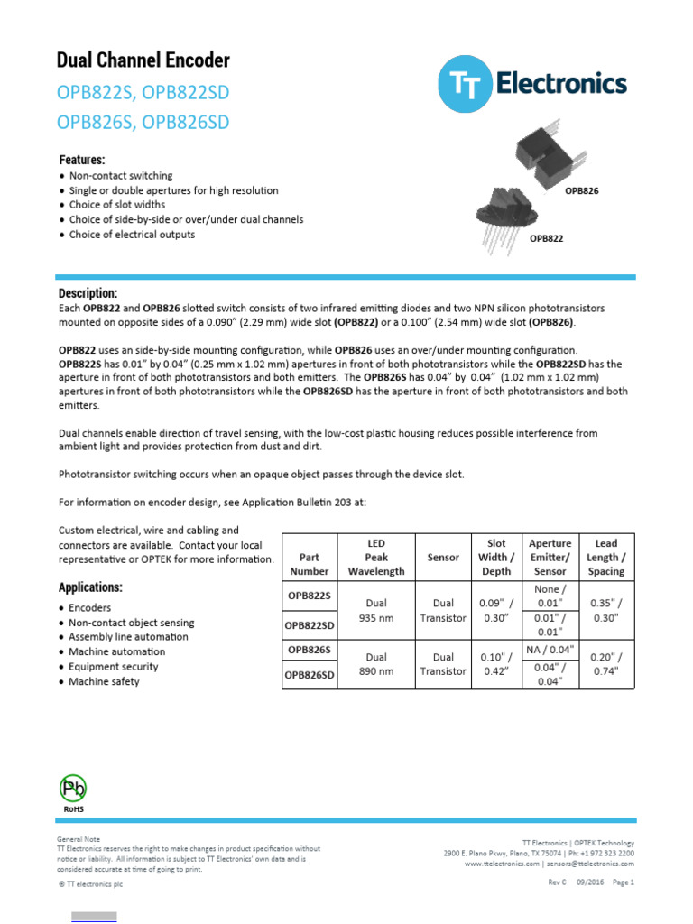 Dual Channel Encoder Specifications | PDF | Bipolar Junction Transistor ...