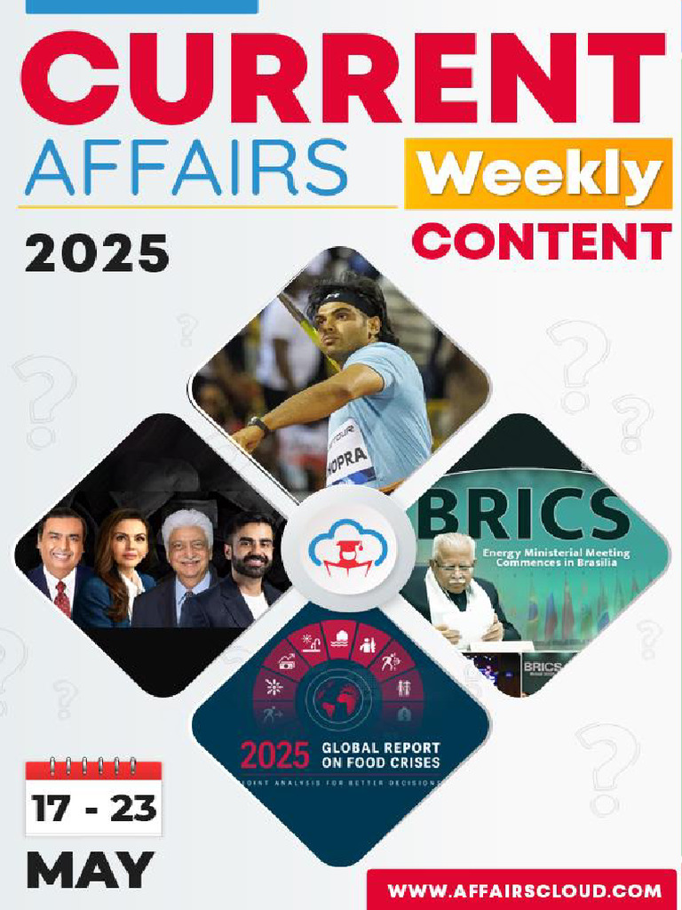 Current Affairs Weekly PDF - May 2025 | PDF | United Arab Emirates
