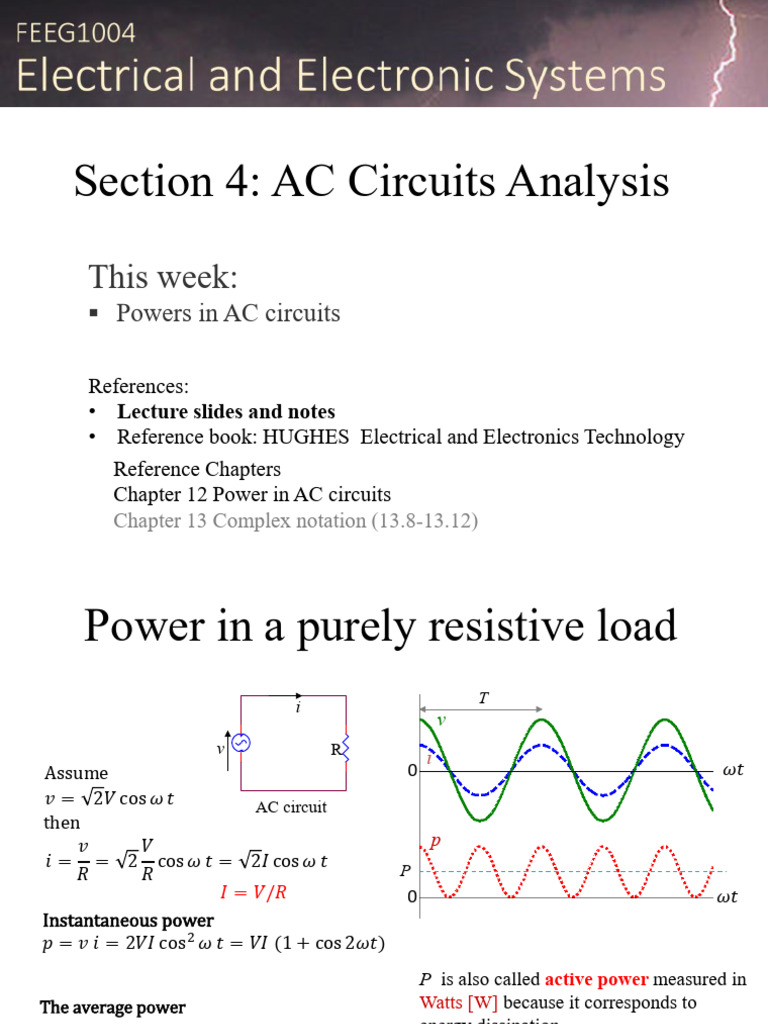 AC Power Analysis: Active & Reactive | PDF | Ac Power | Electricity