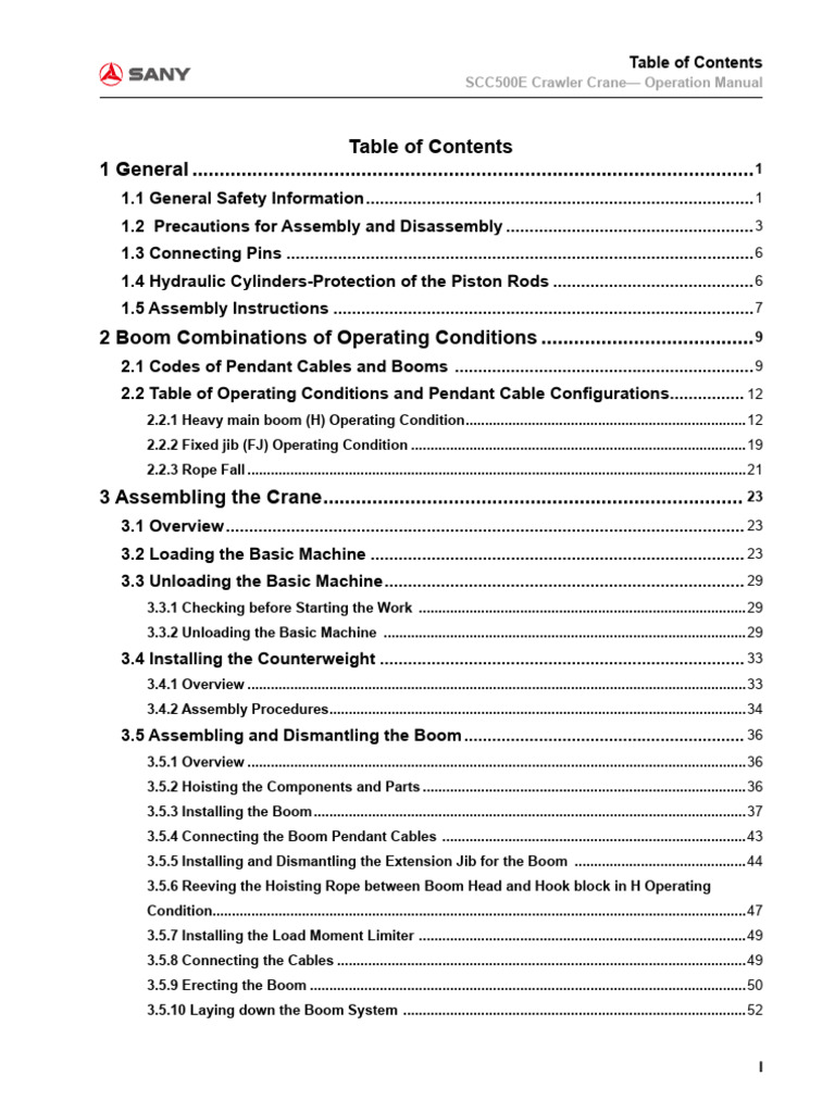 SCC500E Operation Manual-Section 3 Assembly Disassembly and ...