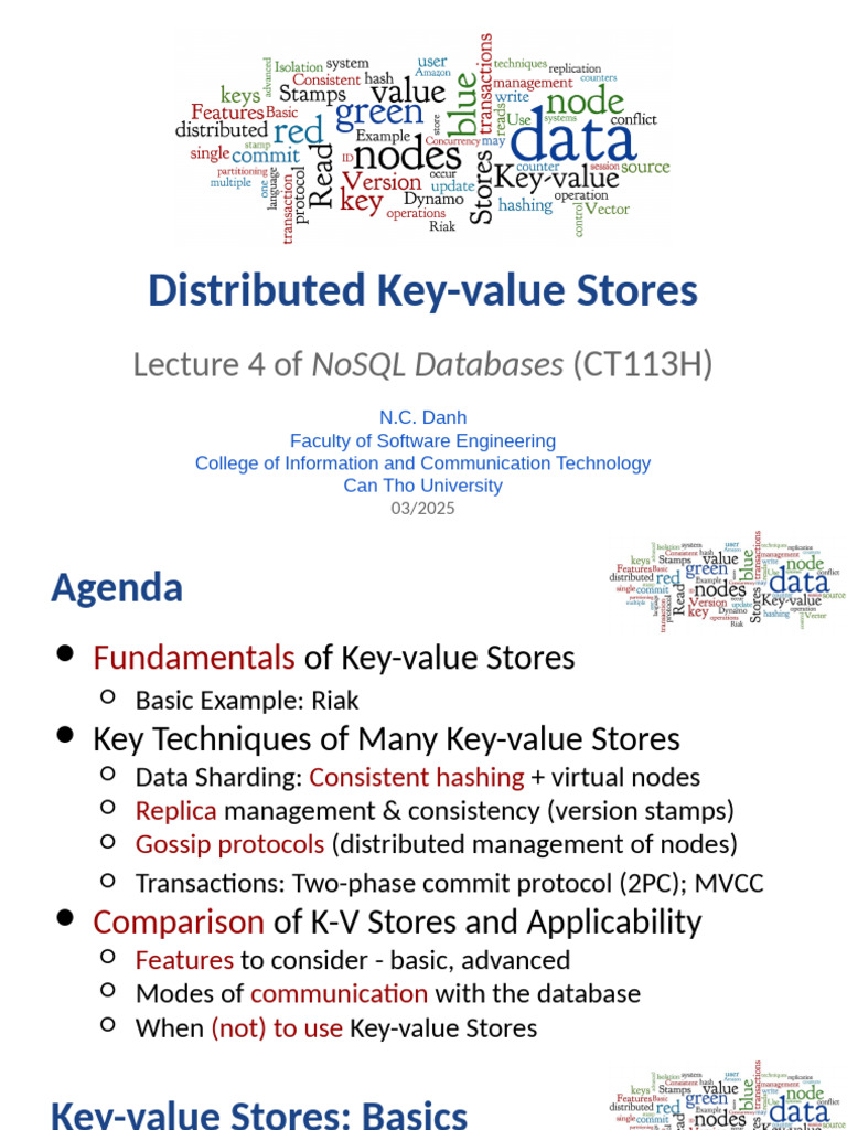 CT113H Lecture 4 - Key-Value Stores | PDF | Database Transaction ...
