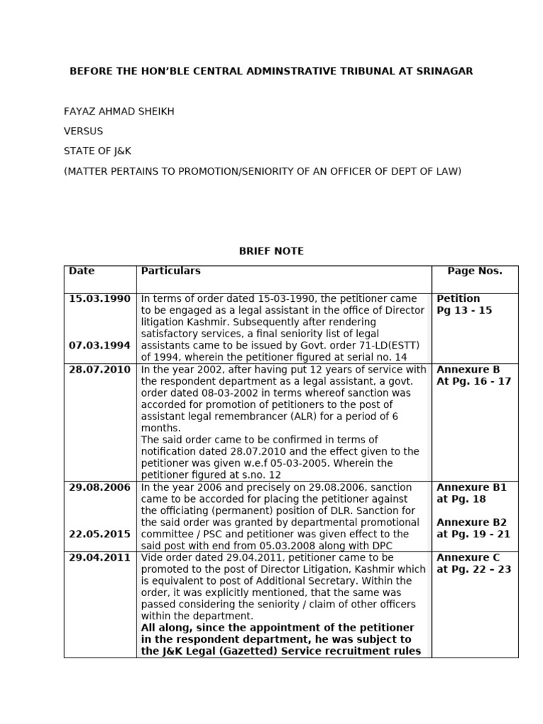 Fayaz Ahmad Sheikh Law Department Brief Note | PDF | Justice | Crime ...