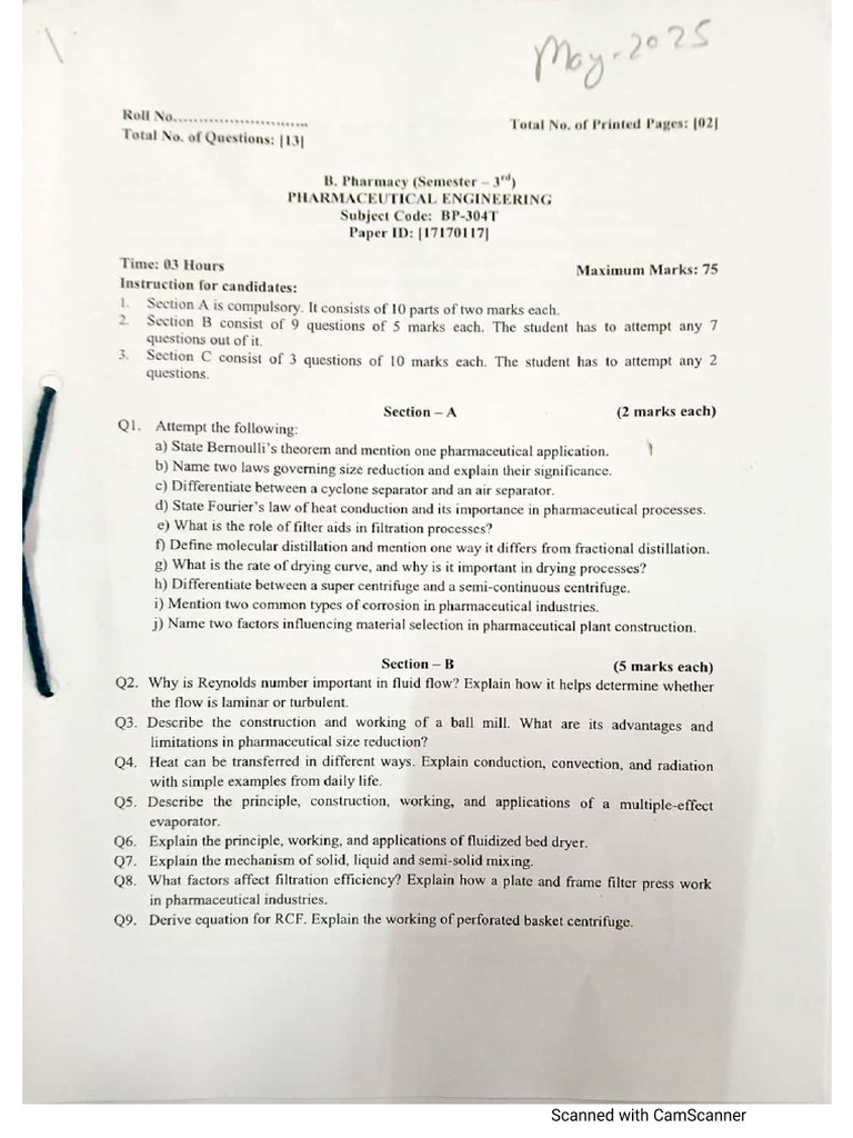3rd Sem Previous Papers | PDF