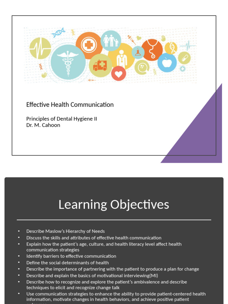 Effective Health Communication, Healthy Literacy, Health Behavior ...