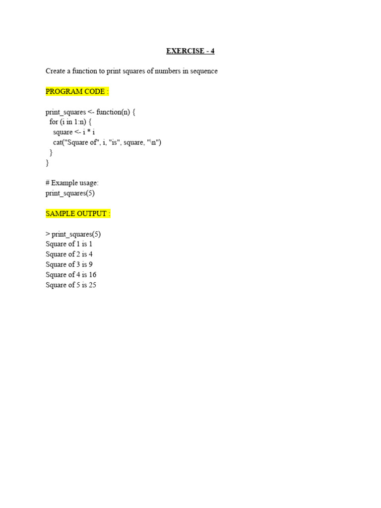 Exercise - 4 | PDF