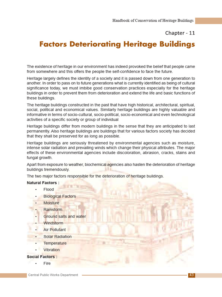 Conservation Challenges for Heritage Buildings | PDF | Groundwater | Water