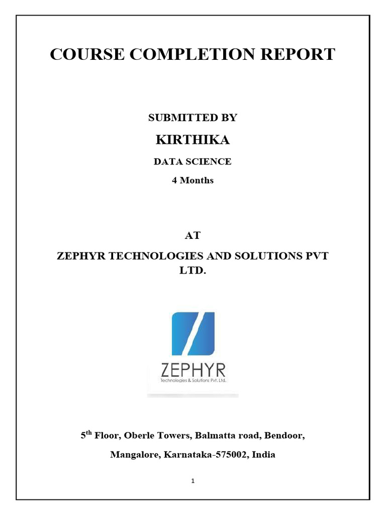 Data Science Course Review at Zephyr | PDF | Machine Learning | Support ...