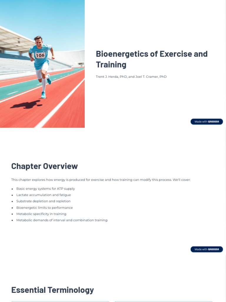 Bioenergetics in Exercise Training | PDF | Glycolysis | Adenosine ...