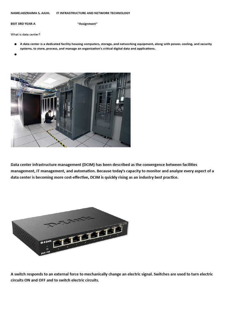 Data Center and IT Infrastructure Overview | PDF | Computer Network ...